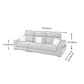 Grey Contemporary Sloped Arm Sofa with Bolster Pillows for Living Room Clearhalo 'furn' 'furn_sectionals' 'Furniture' 'furniture_sectionals' 'kitchen' 'kitchen_sectionals' 'Living Room Furniture' 'Sectionals' 1200x1200_319633f7-6fca-42a4-80c2-27f09551b5dd