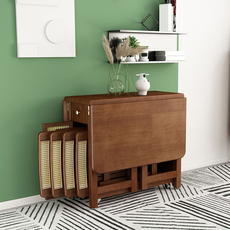 Wood Top Table Mid-Century Modern Table with Pedestal Base,35.43"W x 51.18"L x 29.53"H