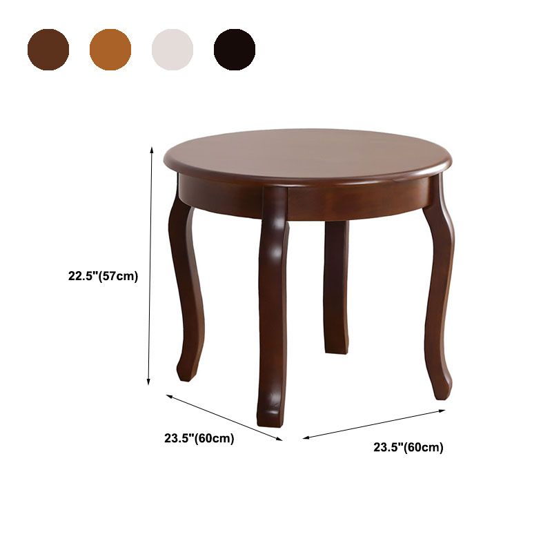 Traditional Wood Round Top Side Table 26.3" Tall 4 Legs End Table Clearhalo 'Coffee & Accent Tables' 'End & Side Tables' 'end_side_tables' 'furn' 'furn_end_side_tables' 'Furniture' 'Living Room Furniture' 1200x1200_3197f521-09ac-42f3-ae8d-683df52ffa2b