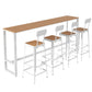 1/5 Pieces Faux Wood Bar Table Set with Metal Frame Industrial Rectangle Pub Table Set Clearhalo 'Bar Furniture' 'furn' 'furn_home_bar_bar_sets' 'Furniture' 'Home Bars & Bar Sets' 'home_bar_bar_sets' 'Kitchen & Dining Furniture' 1200x1200_319c6c21-aa2f-4eac-97f5-0786b04dfaca