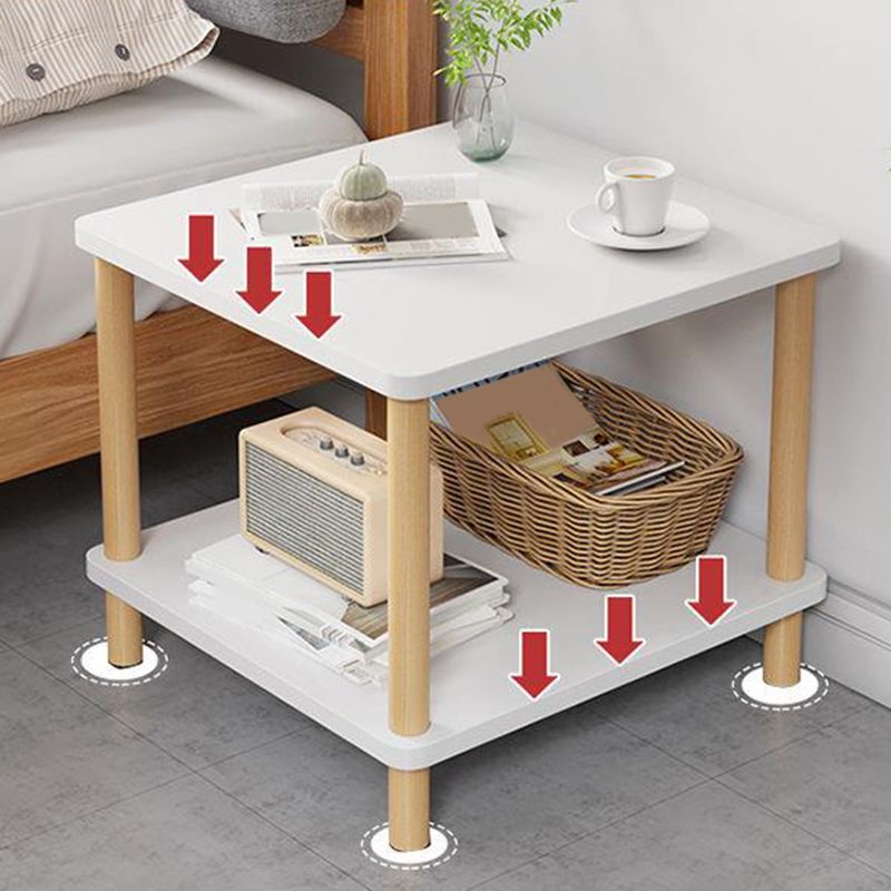 Scandinavian Open Storage Accent Table Nightstand 21" Tall with Legs Clearhalo 'Bedroom Furniture' 'furn' 'furn_night_stand' 'Furniture' 'night_stand' 'Nightstands' 1200x1200_319ec0c2-b744-4684-8029-ebf3e1b0912e