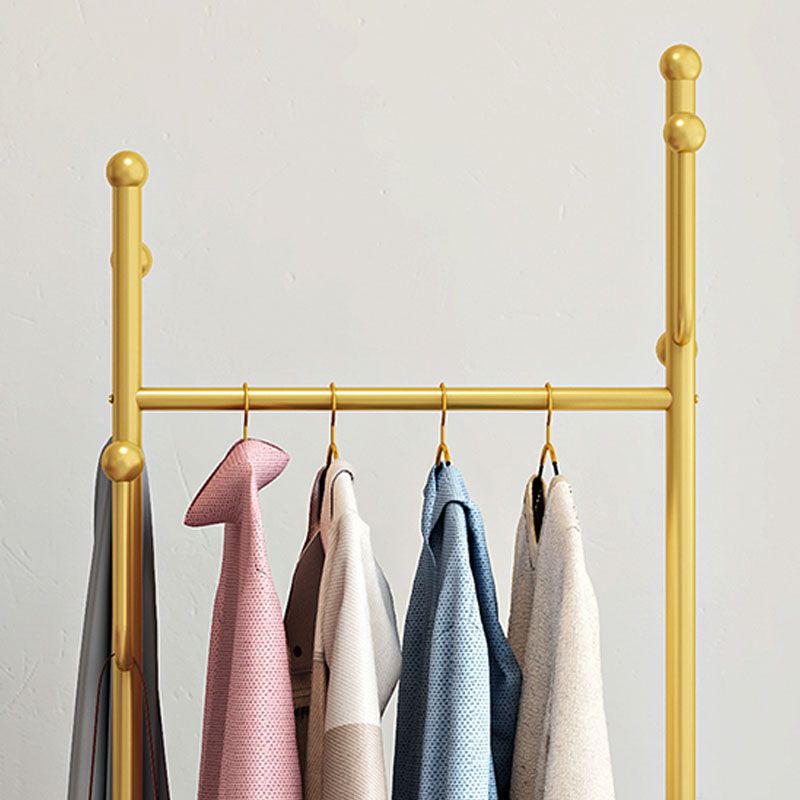 Glam Metallic Coat Hanger Pure Color Hooks Design Free Standing Coat Rack Clearhalo 'Entry & Mudroom Furniture' 'furn' 'furn_hall_tree_coat_racks' 'Furniture' 'Hall Trees & Coat Racks' 'hall_tree_coat_racks' 1200x1200_319f707f-5807-40cd-8be9-9541f26c8ac2