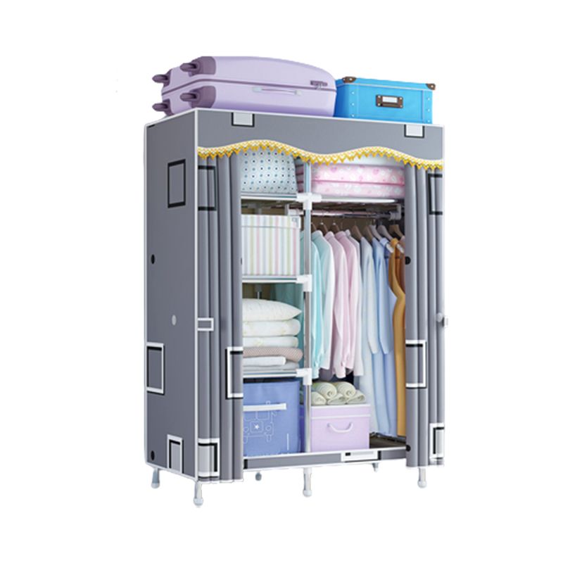 Contemporary Style Wardrobe Metal Wardrobe Closet with 1-Door Clearhalo 'Armoires & Wardrobes' 'armoires_wardrobes' 'Bedroom Furniture' 'furn' 'furn_armoires_wardrobes' 'Furniture' 1200x1200_319fb1ef-b9a2-4c37-a425-9b13590ab479