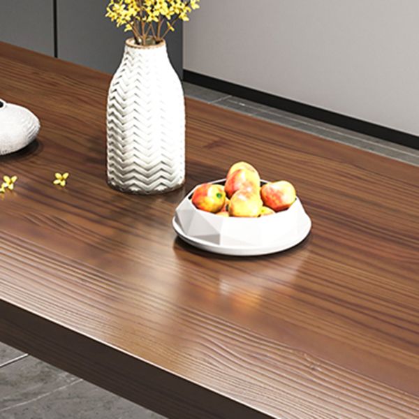 Industrial Rectangle Dining Table Solid Wood Top Dining Table with Double Pedestal Base Clearhalo 'Dining Tables & Seating' 'Dining Tables' 'dining_table' 'furn' 'furn_dining_table' 'Furniture' 'Kitchen & Dining Furniture' 1200x1200_319ff355-68e2-4e6a-900e-b2c563847715