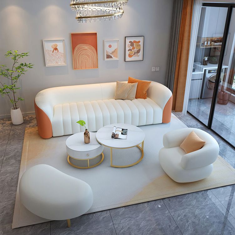 Wit houten sectionele vlekbestendige sectionele bank voor woonkamer