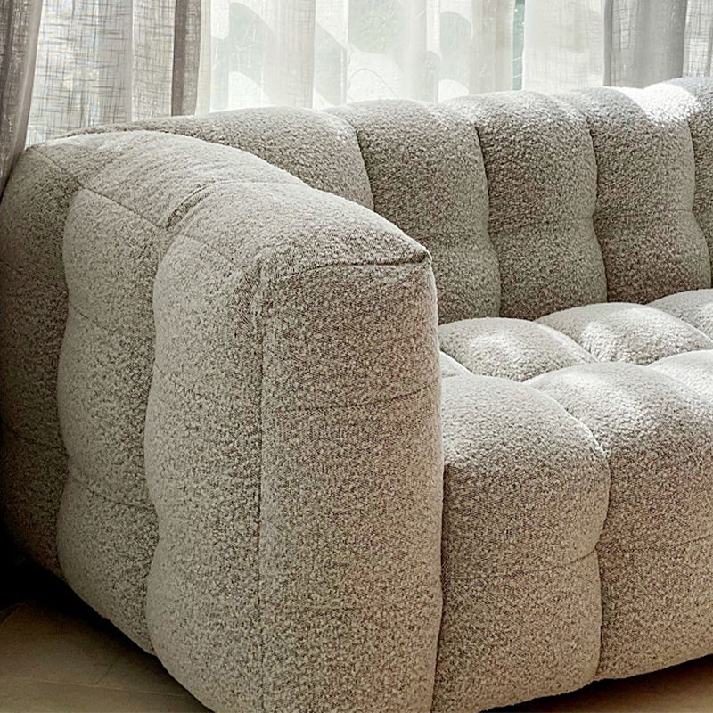 Sofa with Pillow Back with Wool/imitation Leather Beige Cushions Clearhalo 'furn' 'furn_sofas' 'Furniture' 'furniture_sofas' 'kitchen' 'kitchen_sofas' 'Living Room Furniture' 'Sofa' 'sofas' 1200x1200_31a0ed62-65ed-4832-8559-cb7a6463a1ef