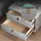 Contemporary Bed Nightstand Leather Bedside Cabinet with 2 Drawers Clearhalo 'Bedroom Furniture' 'furn' 'furn_night_stand' 'Furniture' 'night_stand' 'Nightstands' 1200x1200_31a1034a-7947-4491-aeba-09a84a2e787e