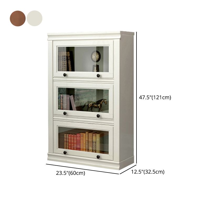 12.80"W Bookcase Contemporary Style Solid Wood Bookshelf for Home Office with Doors Clearhalo 'Bookcases' 'furn' 'furn_bookcases' 'Furniture' 'furniture_bookcases' 'Office Furniture' 1200x1200_31a202f1-f835-4a06-a1f9-84bb35dec15d