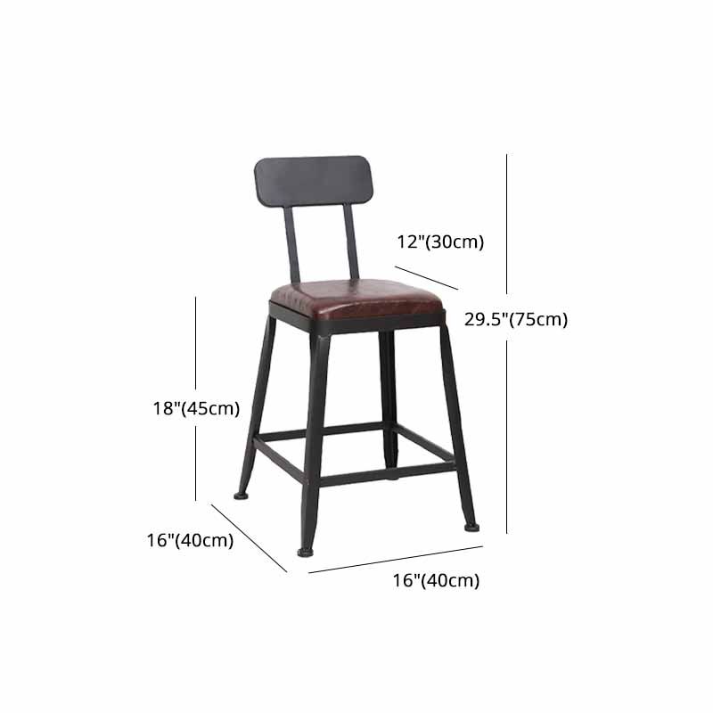 Wooden Square Seat Barstool Industrial Metal Counter Stool with Backrest Clearhalo 'Bar Furniture' 'Bar Stools' 'bar_stools' 'furn' 'furn_bar_stools' 'furniture_bar_stools' 'Kitchen & Dining Furniture' 'kitchen&dining_furn' 'kitchen' 'kitchen_furn' Furniture' 1200x1200_31a23f7f-72fe-4f0a-a3d6-d94b1a350dd6