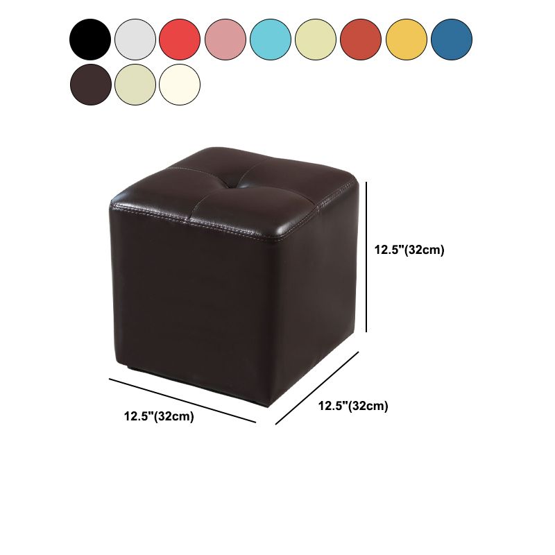 Modern Black Water Resistant Cube Square Leather Indoor Cube Clearhalo 'furn' 'furn_ottomans_poufs' 'Furniture' 'Living Room Furniture' 'Ottomans & Poufs' 'ottomans_poufs' 1200x1200_31a261cf-272c-406b-ad6e-67c257b5059c