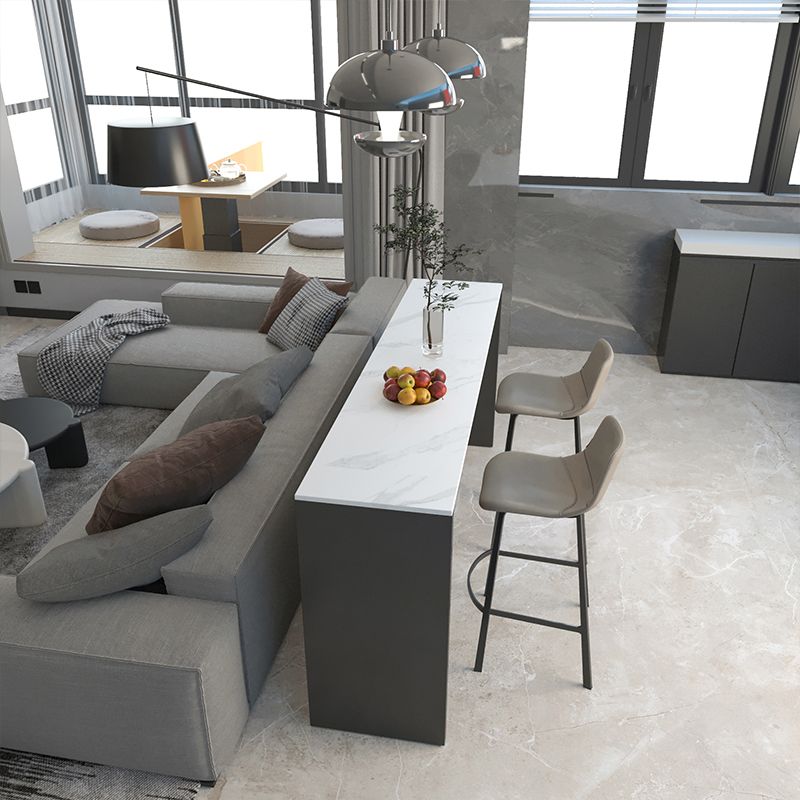 Industrial Style Bar Table Rectangle Stone Fixed Bistro Bar Desk for Indoor Clearhalo 'Bar Furniture' 'Bar Tables' 'bar_tables' 'furn' 'furn_bar_tables' 'Furniture' 'Kitchen & Dining Furniture' 1200x1200_31a347ca-461b-43c0-b2d1-301335d1572b