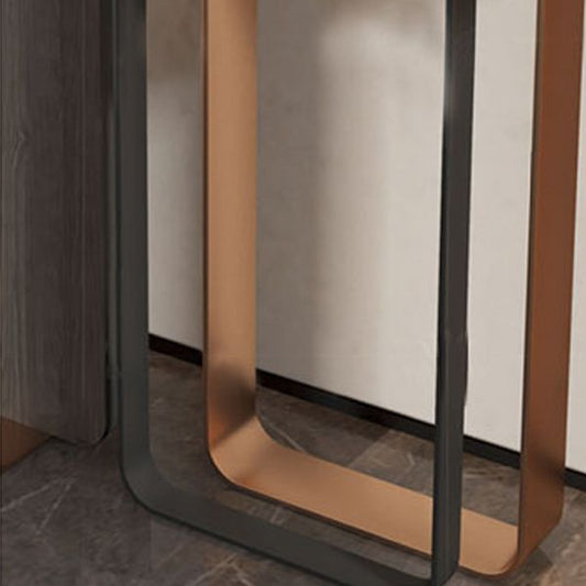 Tabella della console rettangolare in pietra Tavola di estremità alta 31,5 pollici con gambe in acciaio inossidabile