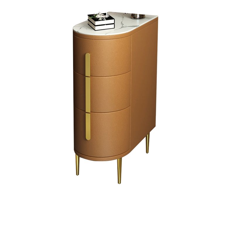 Faux Marble Top End Table,23.6"Tall End Table with 3 drawers Clearhalo 'Coffee & Accent Tables' 'End & Side Tables' 'end_side_table' 'end_side_tables' 'furn' 'furn_end_side_tables' 'Furniture' 'furniture_end_side_table' 'Living Room Furniture' 1200x1200_31a51bfb-32d1-4867-a88e-9c553736b6f9