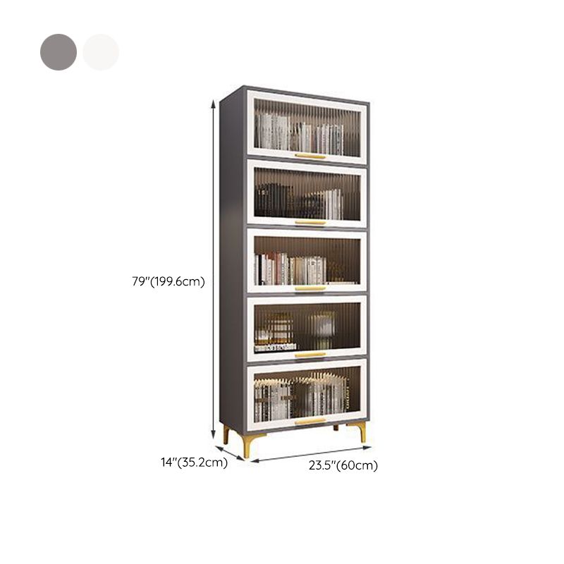 Modem Wooden Bookshelf Standard Shelf Bookshelf for Home Office 13.9" Wide Clearhalo 'Bookcases' 'furn' 'furn_bookcases' 'Furniture' 'Office Furniture' 1200x1200_31a51ff4-8a79-4ab3-9bf5-61df8f5dd31b