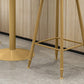 Glam Round Stone Bar Table Set 1/2/3/4 Pièces Table de comptoir avec tabourets hauts