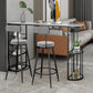 Contemporary Bar Dining Table Indoor Bar Height Pub Table with Shelves Clearhalo 'Bar Furniture' 'Bar Tables' 'bar_tables' 'Furniture' 'furniture_bar_tables' 'Kitchen & Dining Furniture' 'kitchen&dining_furn' 'kitchen' 1200x1200_31a62377-e519-4b0b-a27a-42635da52586