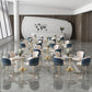 Glam Round Sintered Stone Dining Table Set 1/2/3/4/5 Pieces Dining Set for Home Use Clearhalo 'Dining Room Sets' 'Dining Tables & Seating' 'dining_room_set' 'furn' 'furn_dining_room_set' 'Furniture' 'Kitchen & Dining Furniture' 1200x1200_31a633c1-0309-4f1c-bb73-4c8ed21ceafd