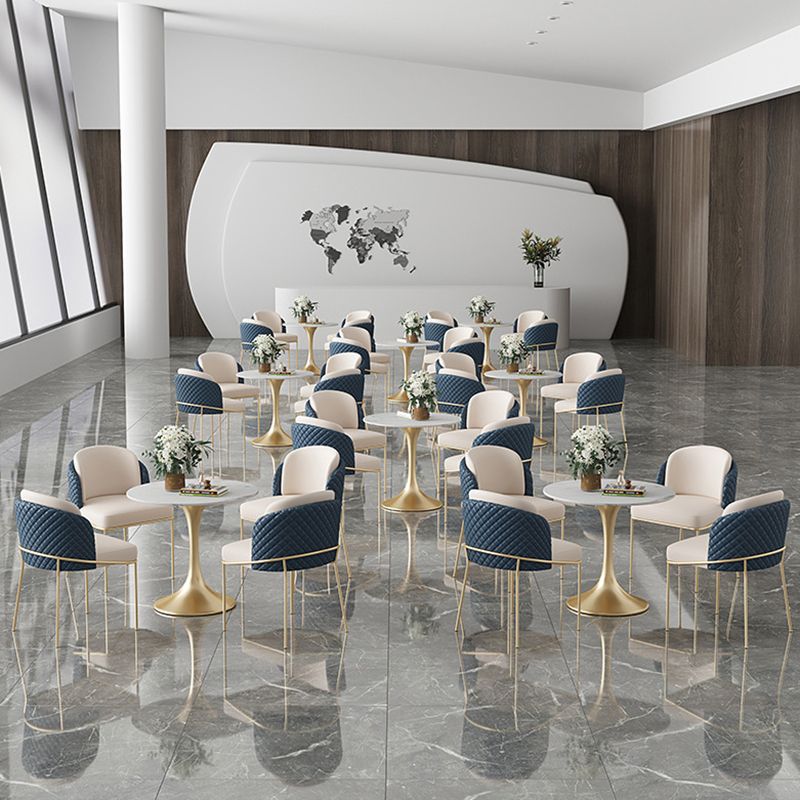 Glam Round Sintered Stone Dining Table Set 1/2/3/4/5 Pieces Dining Set for Home Use Clearhalo 'Dining Room Sets' 'Dining Tables & Seating' 'dining_room_set' 'furn' 'furn_dining_room_set' 'Furniture' 'Kitchen & Dining Furniture' 1200x1200_31a633c1-0309-4f1c-bb73-4c8ed21ceafd