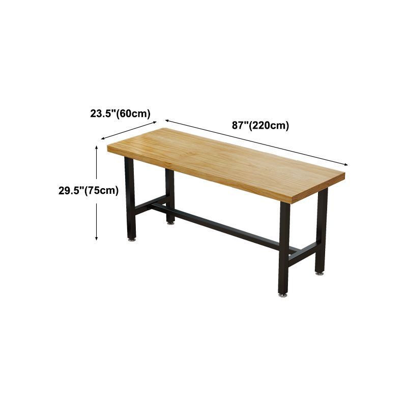 Cafe Modern Solid Wood Bistro Table Rectangle Footrest Trestle Pub Bar Table Clearhalo 'Bar Furniture' 'Bar Tables' 'bar_tables' 'furn' 'furn_bar_tables' 'Furniture' 'furniture_bar_tables' 'Kitchen & Dining Furniture' 'kitchen&dining_furn' 'kitchen' 1200x1200_31a6d3c0-e89c-4eef-ab00-1b88b6f48ad7