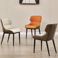 Modern Simple Side Chair Faux Leather Side Dining Chair with Metal Base for Home Use