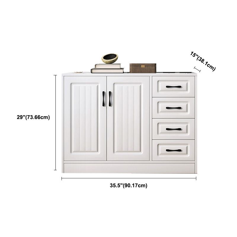 White Storage Chest Modern Style Wooden Storage Chest Dresser with Drawers and Doors Clearhalo 'Bedroom Furniture' 'Dressers & Chests' 'dressers_chests' 'furn' 'furn_dressers_chests' 'Furniture' 1200x1200_31a7f9bd-cc52-4053-ba2a-b6642ee4cc6d