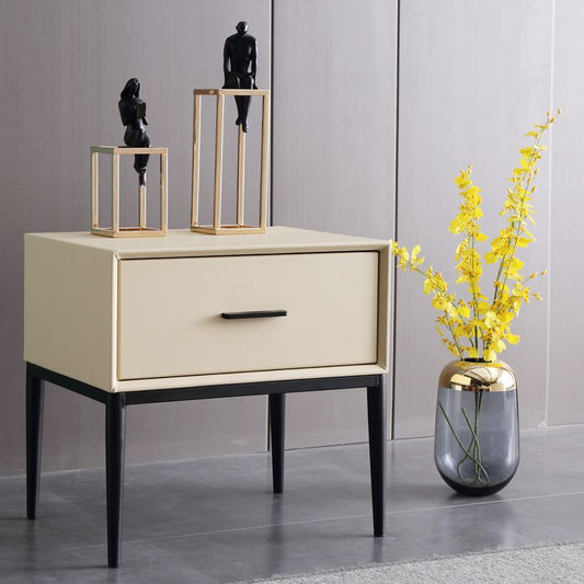 Mesita de acento moderno soporte de cama de madera sólida con piernas con piernas