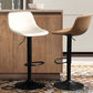 Contemporary Metal Barstool Faux Leather Footrest Stool Adjustable in Matte Finish Clearhalo 'Bar Furniture' 'Bar Stools' 'bar_stools' 'furn' 'furn_bar_stools' 'Furniture' 'Kitchen & Dining Furniture' 1200x1200_31a9a543-799f-4129-a696-82ee69e146d8
