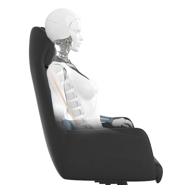 Sedia girevole esecutiva con ruote moderne sedia da task con cornice cromata