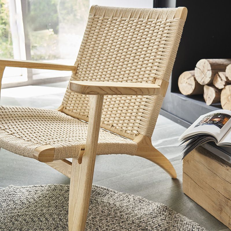 Arms Included Chair Solid Wood Frame Accent Arm Chair, 29.92" Wide