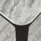Glossy Gray Stone Dining Table Set 1/4/5/7 Pieces Modern Dinette Set for Kitchen