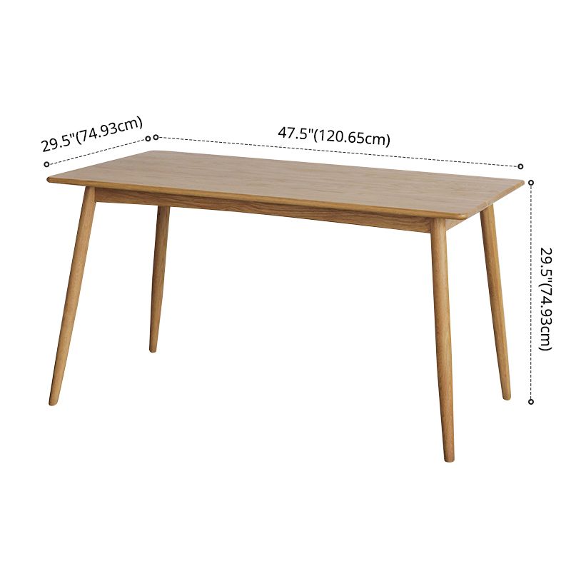 Contemporary Fixed Solid Wood Dining Table with 4 Solid Wood Legs Base Kitchen Dining Set Clearhalo 'Dining Room Sets' 'Dining Tables & Seating' 'dining_room_set' 'furn' 'furn_dining_room_set' 'Furniture' 'furniture_dining_room_set' 'Kitchen & Dining Furniture' 'kitchen&dining_furn' 'kitchen' 1200x1200_31b10106-f443-4b8c-be4e-333fc5d1b2f4