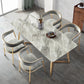 Metal Traditional Luxury Rectangle Dining Table with Sled Sintered Stone Table for Home Clearhalo 'Dining Tables & Seating' 'Dining Tables' 'dining_table' 'furn' 'furn_dining_table' 'Furniture' 'Kitchen & Dining Furniture' 1200x1200_31b18faa-a9e7-45ab-bdb2-c5c6ff69ff46