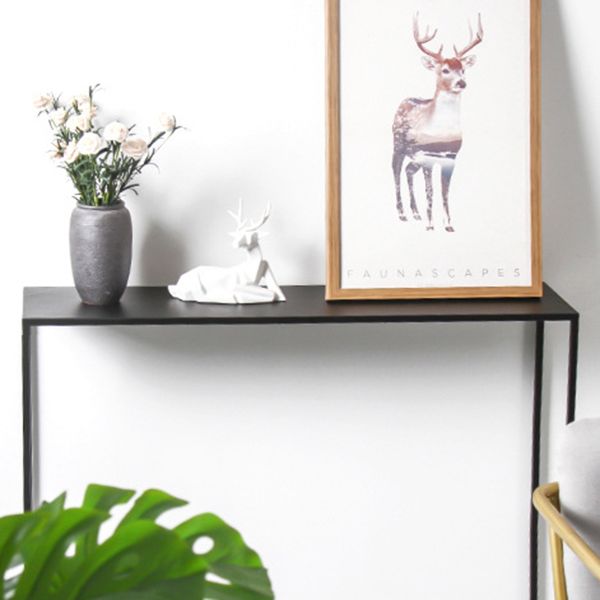 Iron Modern Console Table 31.5-inch Tall End Table with Frame Base Clearhalo 'Console Tables' 'console_tables' 'Entry & Mudroom Furniture' 'furn' 'furn_console_tables' 'Furniture' 1200x1200_31b22604-421e-4ea5-8e93-ba0450f64935
