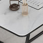 Tafel van leisteen en metaal Glam Style Simple Home rechthoekige eettafel