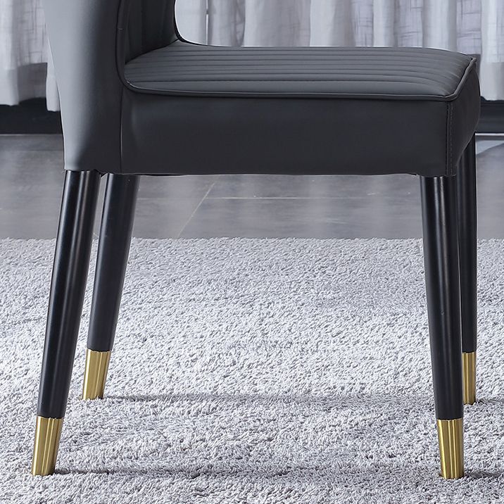 Silla de comedor de estilo moderno silla sin brazo con patas de madera para cocina