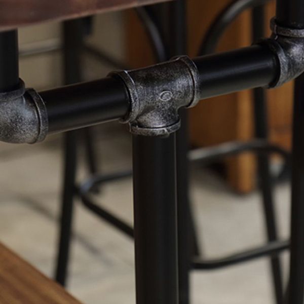 1/4/7 Pieces Industrial Rectangular Wood Top Pub Table with Metal Bar Stool Set Clearhalo 'Bar Furniture' 'furn' 'furn_home_bar_bar_sets' 'Furniture' 'Home Bars & Bar Sets' 'home_bar_bar_sets' 'Kitchen & Dining Furniture' 1200x1200_31b44320-c2f8-4a1a-bcb1-396646c3d5b6