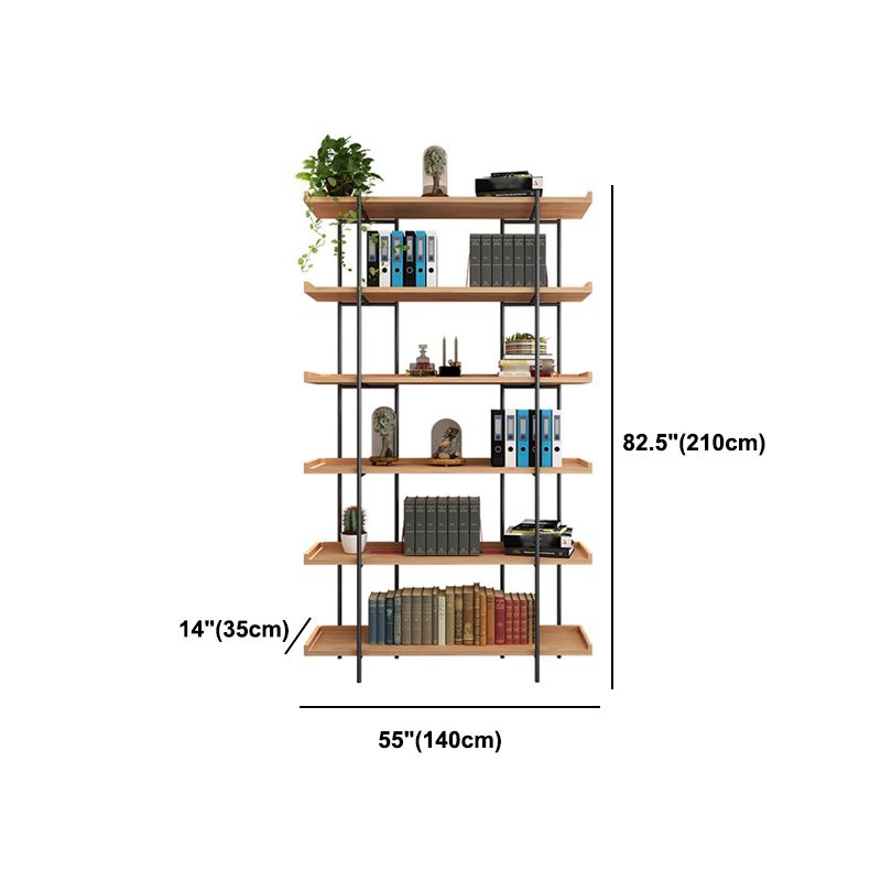 Industrial Style Open Bookshelf Etagere Shelf Bookcase with Rectangular Shelves Clearhalo 'Bookcases' 'furn' 'furn_bookcases' 'Furniture' 'furniture_bookcases' 'kitchen' 'kitchen_bookcases' 'Living Room Furniture' 'Office Furniture' 1200x1200_31b55ab6-8637-4864-9414-f1229a7e69ea