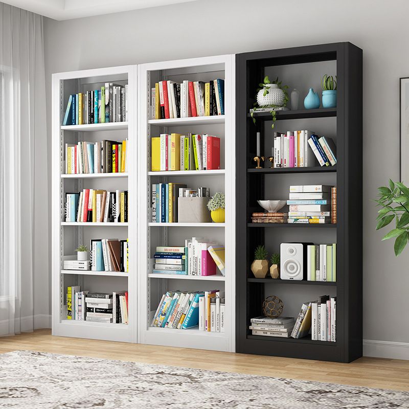 Rectangle Etagere Bookshelf Modern Metal Open Bookcase with Shelves
