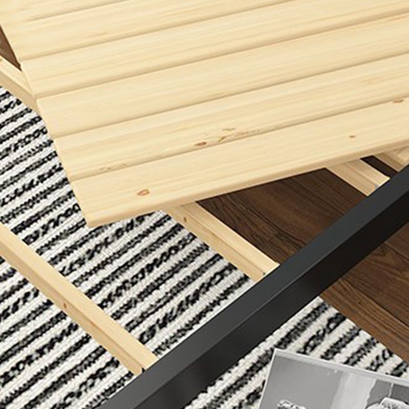 Letto standard metallico glam con testiera a frame aperto, 78 pollici