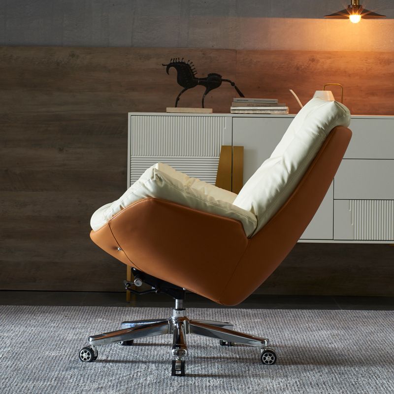 29" Wide Contemporary Managers Chair Yellow Leather Executive Chair Clearhalo 'furn' 'furn_office_chair' 'Furniture' 'Office Chairs' 'Office Furniture' 'office_chair' 1200x1200_31ba7baa-1564-48e2-b877-9134e3775021