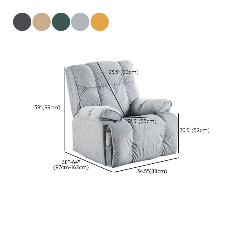 Microsuede Swiveling Recliner Chair Modern Pillow Top Arm Recliners with USB Cord Clearhalo 'Chairs & Seating' 'furn' 'furn_recliners' 'Furniture' 'Living Room Furniture' 'Recliners' 1200x1200_31badd50-f144-4016-bf2e-9068294e4ee7