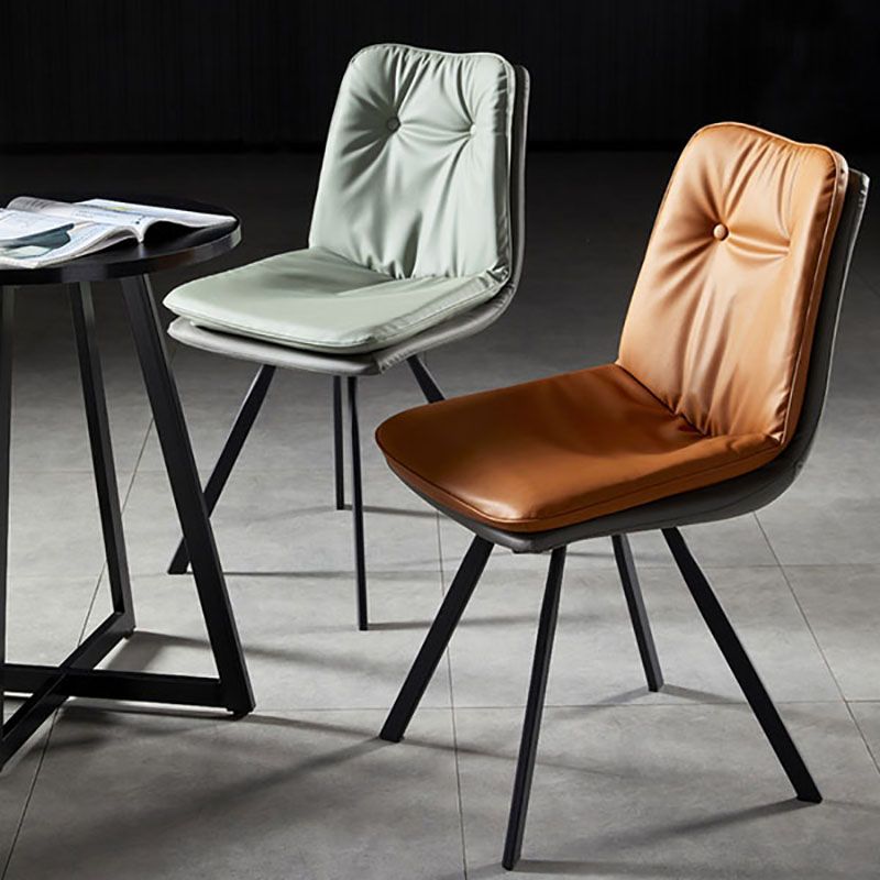 Minimalist Design Armless Solid Back Side Chairs Leather Dining Chairs Clearhalo ' kitchen&dining_furn' 'Dining Chairs' 'Dining Tables & Seating' 'dining_chair' 'furn' 'furn_dining_chair' 'Furniture' 'furniture_dining_chair' 'Kitchen & Dining Furniture' 'kitchen' 1200x1200_31baf09f-3475-474f-a968-cba658b5caaa