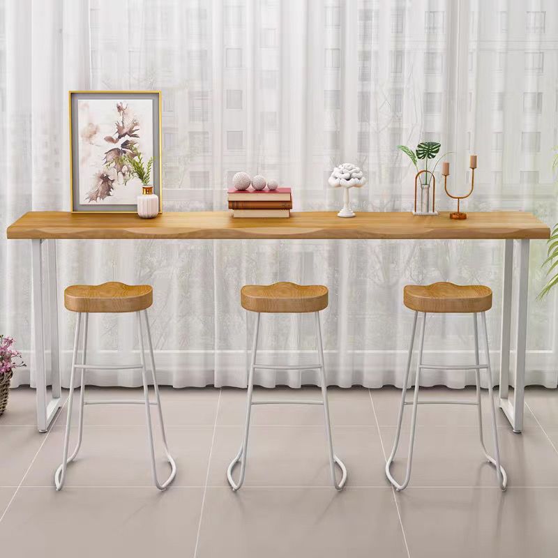 Contemporary Rectangle Wood Counter Table Indoor Bar Dining Table Clearhalo 'Bar Furniture' 'Bar Tables' 'bar_tables' 'furn' 'furn_bar_tables' 'Furniture' 'Kitchen & Dining Furniture' 1200x1200_31bb4b71-372c-43f8-8952-43b1b4c61ca6