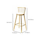 Glam Low Back Dining Stools Armless Bar Stools with Footrest Clearhalo 'Bar Furniture' 'Bar Stools' 'bar_stools' 'furn' 'furn_bar_stools' 'Furniture' 'Kitchen & Dining Furniture' 1200x1200_31bc9648-d045-4fc9-90b0-22ffefb91953