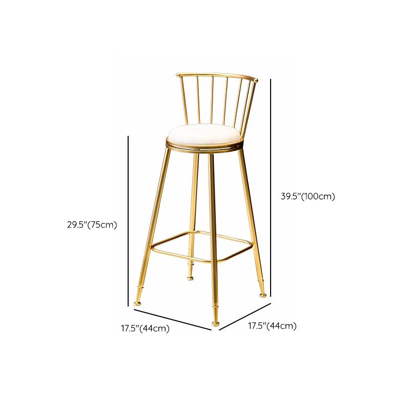Glam Low Back Dining Stools Armless Bar Stools with Footrest Clearhalo 'Bar Furniture' 'Bar Stools' 'bar_stools' 'furn' 'furn_bar_stools' 'Furniture' 'Kitchen & Dining Furniture' 1200x1200_31bc9648-d045-4fc9-90b0-22ffefb91953