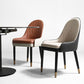 Leather Dining Chair Scandinavian Style Arm Solid Back Dining Side Chair for Home