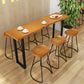 Juego de mesa de Pub rectangular Industrial de 1/5/7 piezas, mesa de mostrador de madera con taburetes sin respaldo