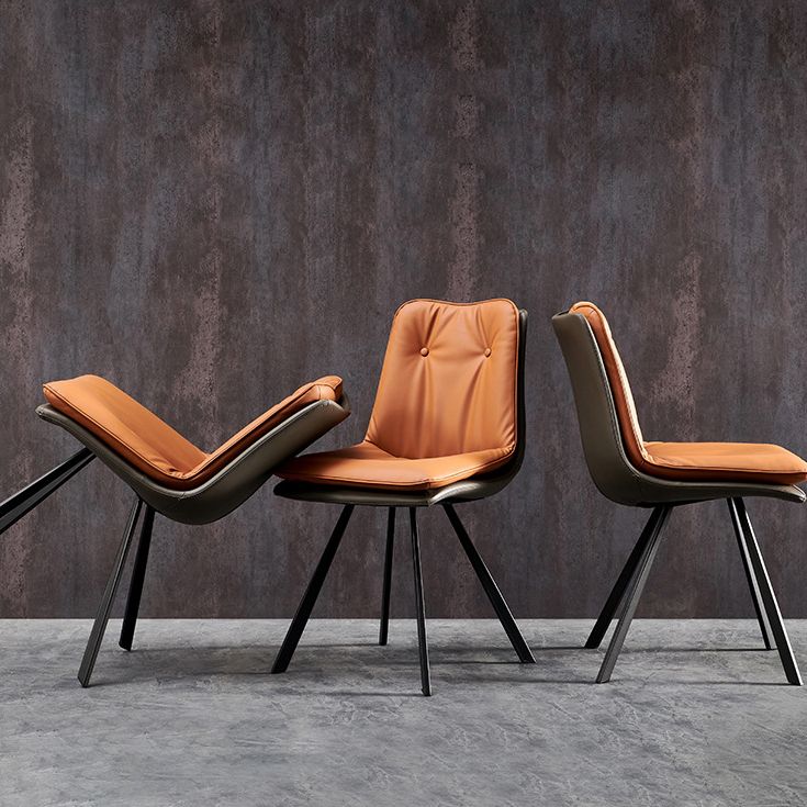 Contemporary Style Faux Leather Dining Chairs Armless Solid Back Chair Clearhalo 'Dining Chairs' 'Dining Tables & Seating' 'dining_chair' 'furn' 'furn_dining_chair' 'Furniture' 'furniture_dining_chair' 'Kitchen & Dining Furniture' 1200x1200_31bf5a56-9c47-4f79-a440-fbfd5c51bc4a