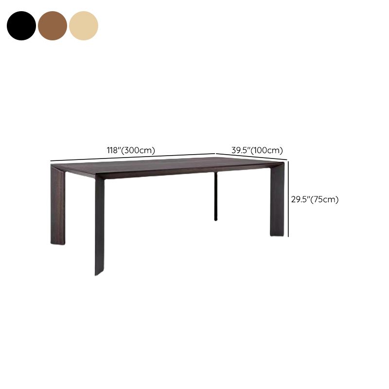 Industrial Dining Room Table Solid Wood Rectangle Dinette Table for Home