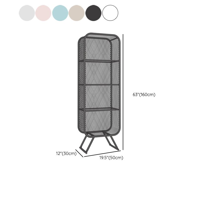 Estantería de estantería de metal contemporánea estantería estándar para sala de estudio